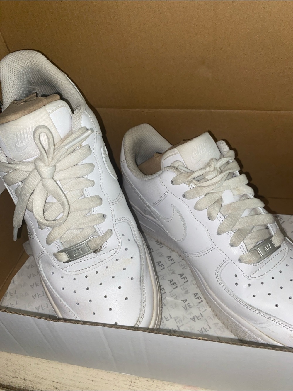 Nike Air Force One Sneakers, Size 7, good condition used with many miles left